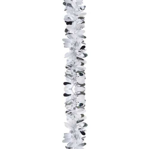 Teardrop Tinsel White 2m