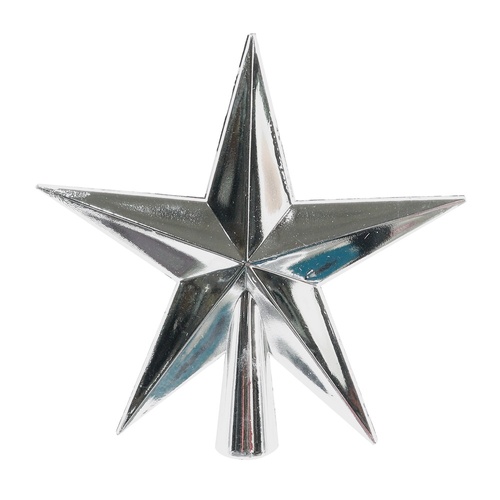 Shiny Tree Topper Silver 11cm