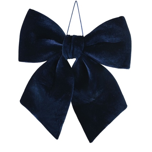 Midnight Velvet Hanging Bow 45cm