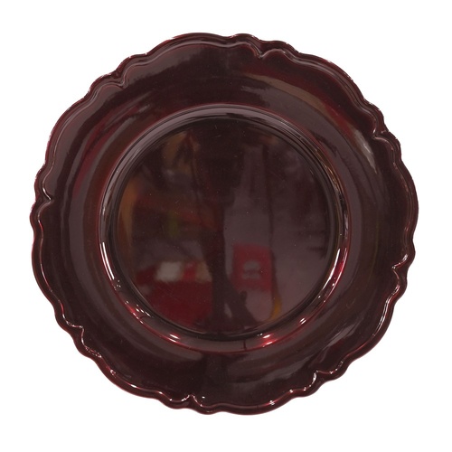 Burgundy Glossy Charger Plate 33cm