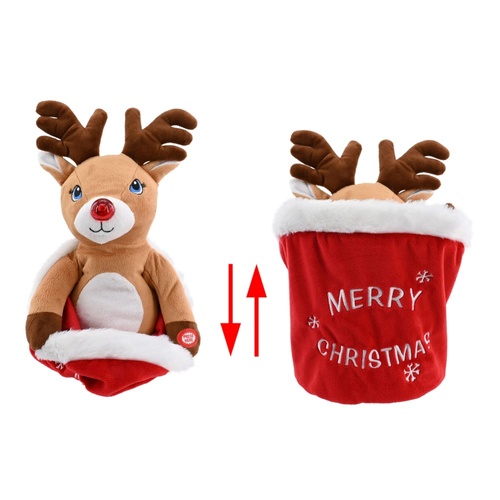 Hide N Seek Reindeer w. Sack 20cm