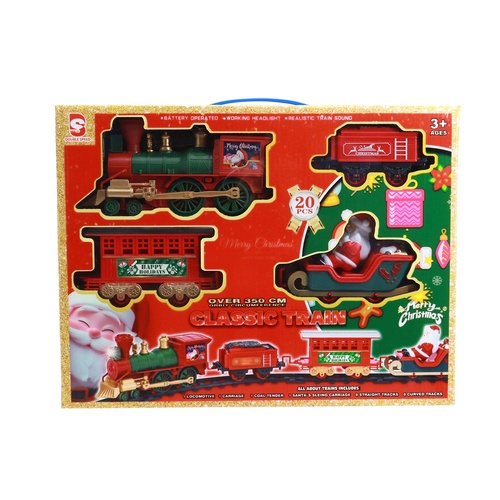 Christmas Classic Train Set w. Santa 20pc