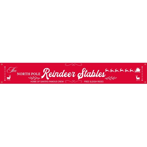 Reindeer Stables Banner 210cm