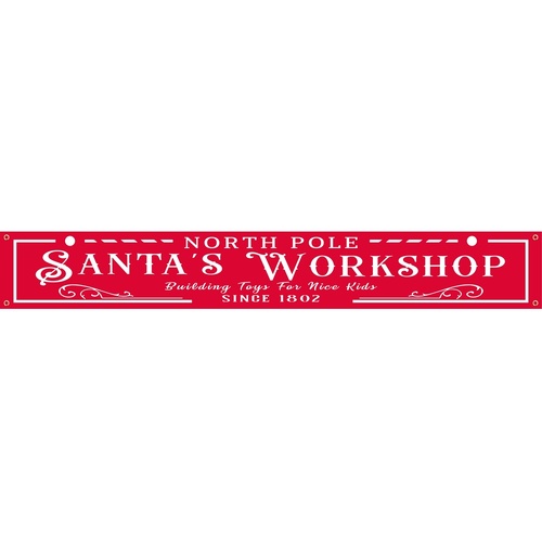 Santa's Workshop Banner 210cm