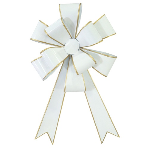 Metal Double Layer Bow White 70cm