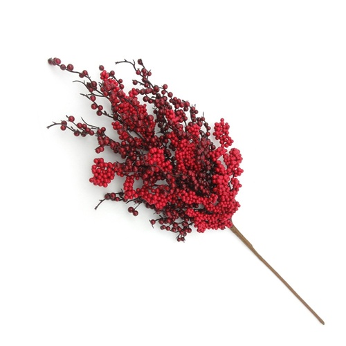 Two Tone Red Berry Spray 71cm