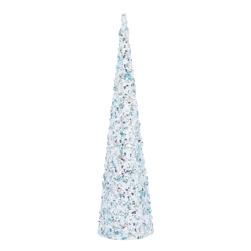 Glitter Cone Tree Blue 46cm