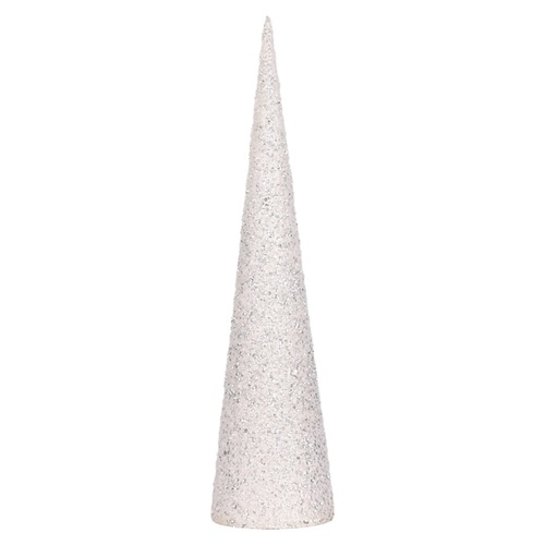 Glitter Cone Tree White 61cm