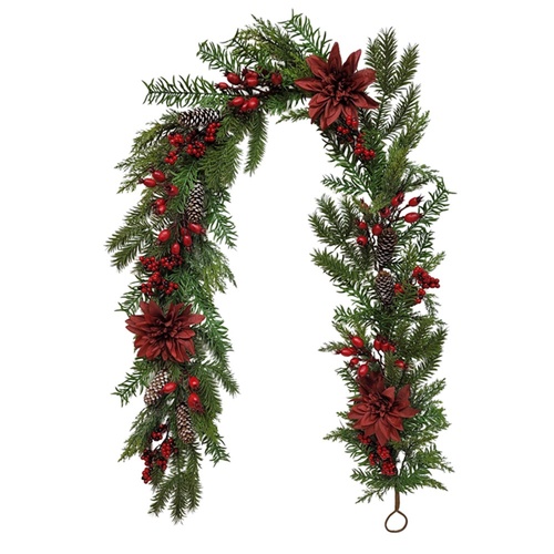 Burgundy Berry Garland 183cm