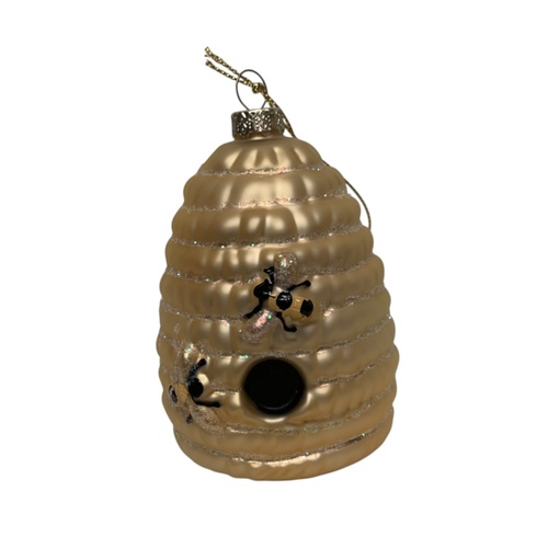 Glass Hanging Bee Hive 10cm
