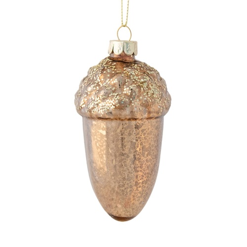 Copper Glass Acorn 12cm