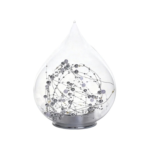 LED Glass Clear Teardrop 15cm