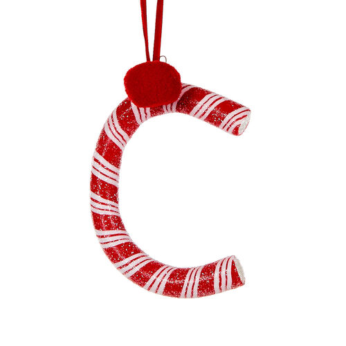 Candy Cane Letter C Hanging 10cm