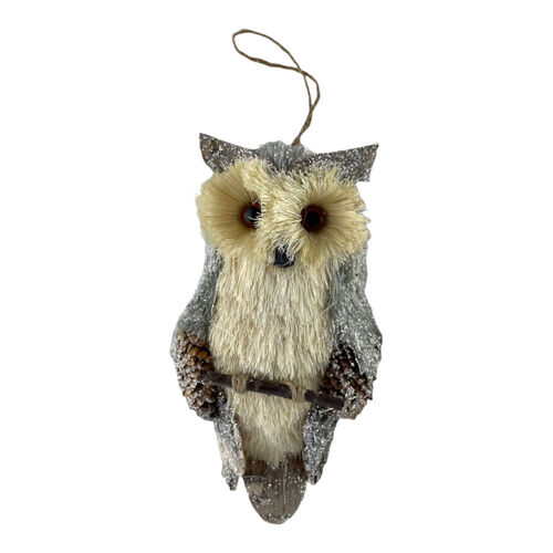 Grey Hanging Owl 20cm