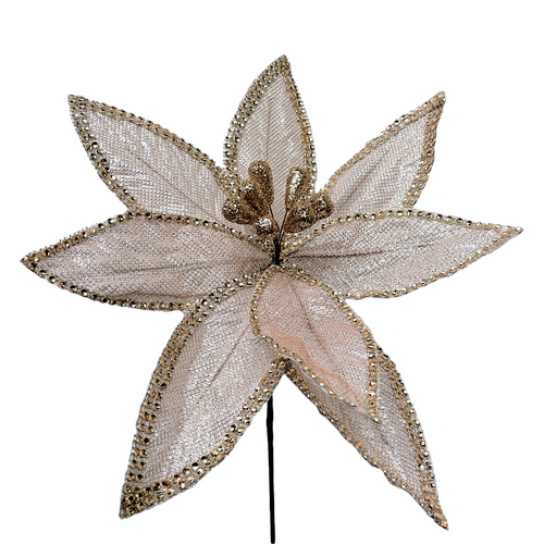Rose Gold Poinsettia 55cm