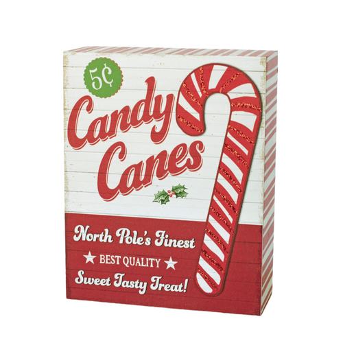 Candy Canes Wall Box 15cm