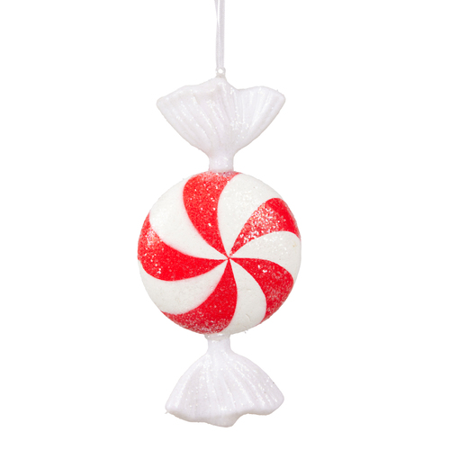 White & Red Glittery Candy 21cm