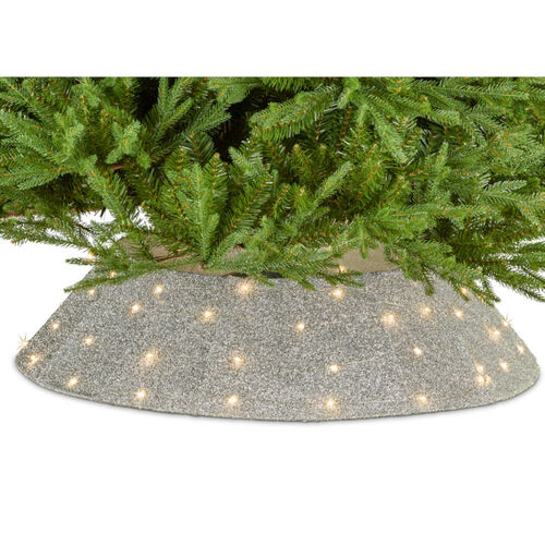 Silver LED Tree Skirt 85cm