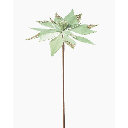 Poinsettia Frozen Mint Stem 64cm