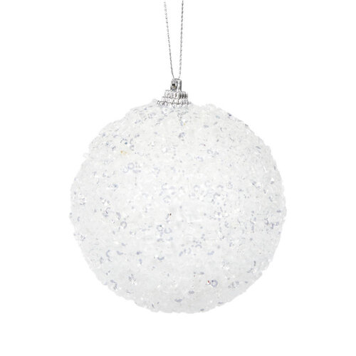 White Crystals Bauble 8cm