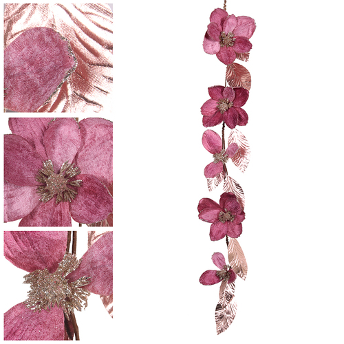 Magnolia Flower Garland 115cm
