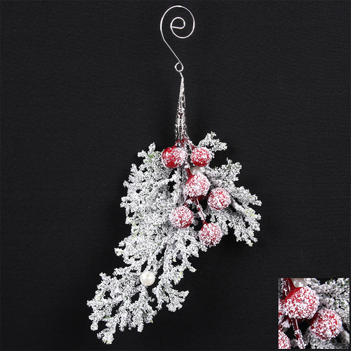 Hanging Branch w.Glitter 17cm