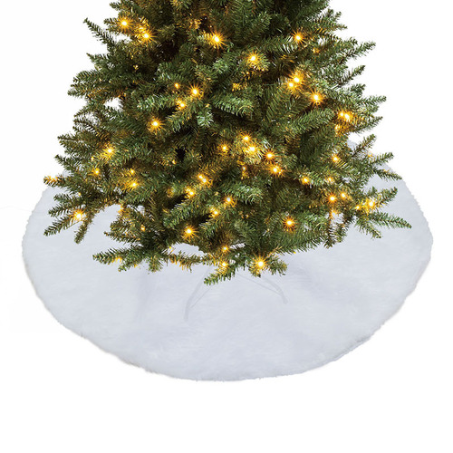 White Fluffy Tree Skirt 90cm