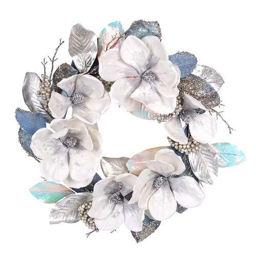 White Magnolia Wreath 60cm