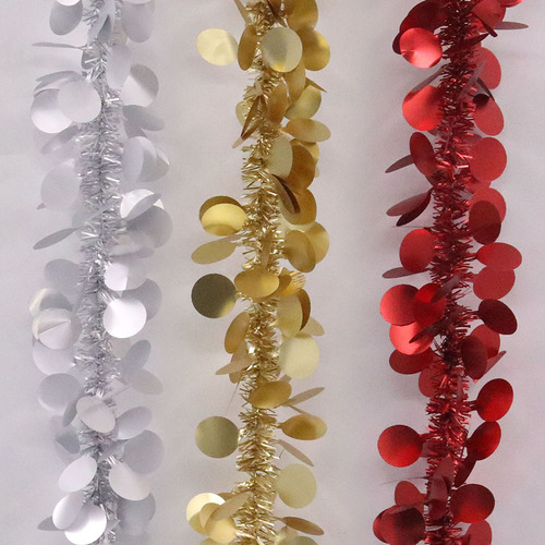 Traditional Bauble Tinsel 2m 6 Ply 1pc 3 Assorted