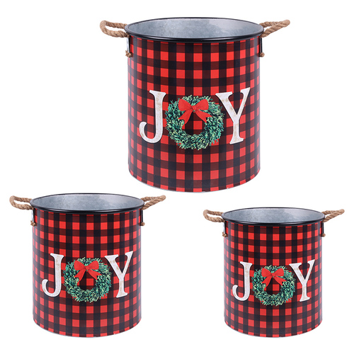 Joy Metal Planter Tin Pot Large