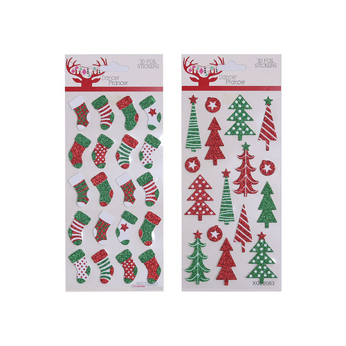 Puffy Christmas Stickers 1pc 2A