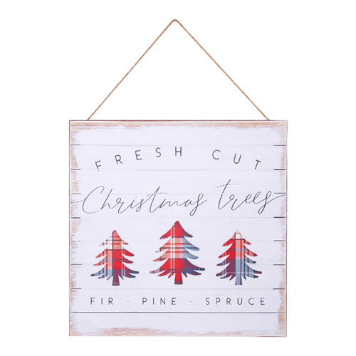 Fresh Cut Christmas Tree Sign 20cm