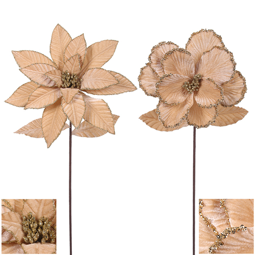 Magnolia Gold Velour Stem 45cm 1pc 2A