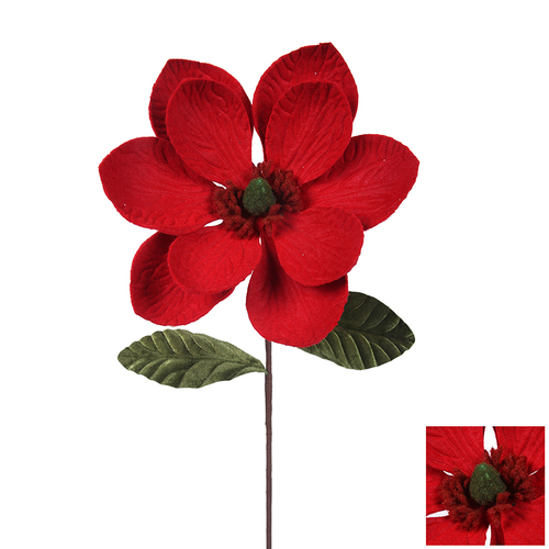 Red Magnolia Stem 45cm