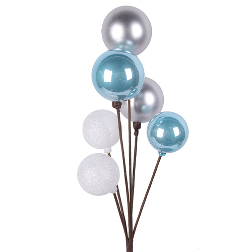 Edelweiss Bauble Cluster 40cm
