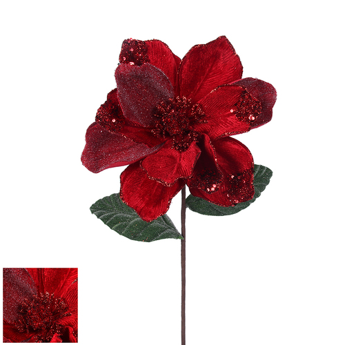 Red Magnolia Stem 45cm