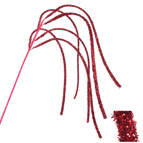 Red Glitter Stem 100cm