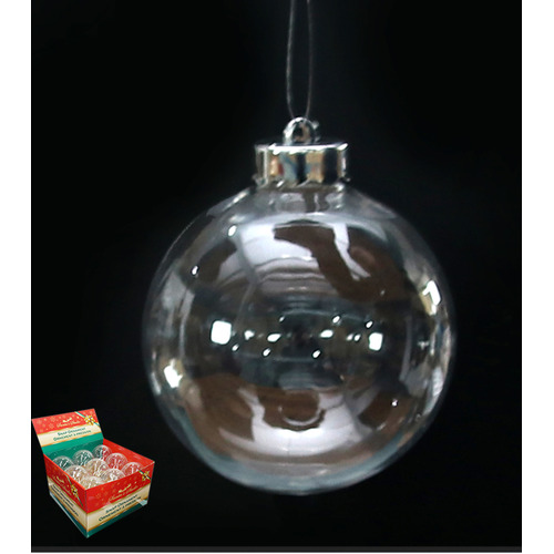 Clear Decorate Me Bauble 8cm