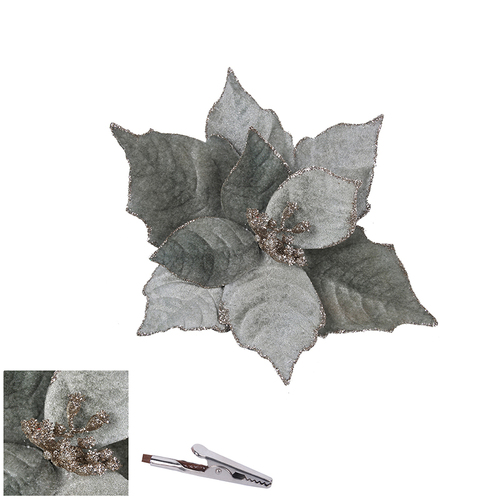 Poinsettia Clip Mint 20cm
