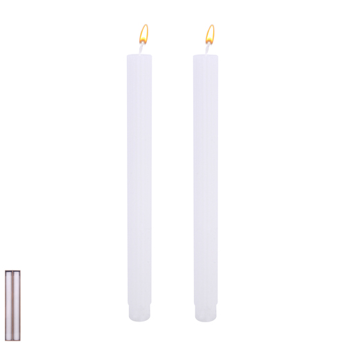 Unscented White Taper Candle 2pk