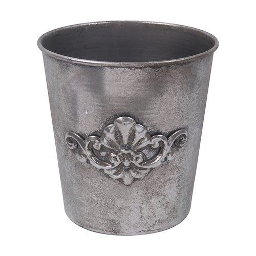 Antique Silver Metal Planter 17cm