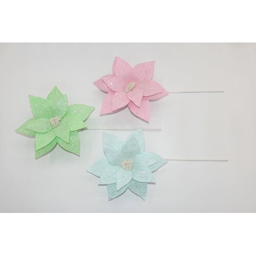 Fairy Floss Poinsettia 32cm 1pc 3 Asst