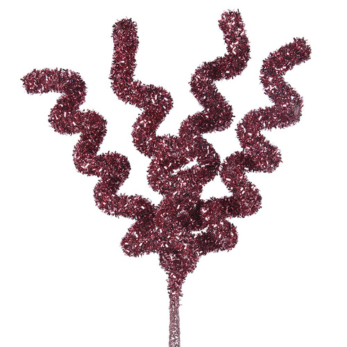 Magenta Glitter Swirl Stem 48cm