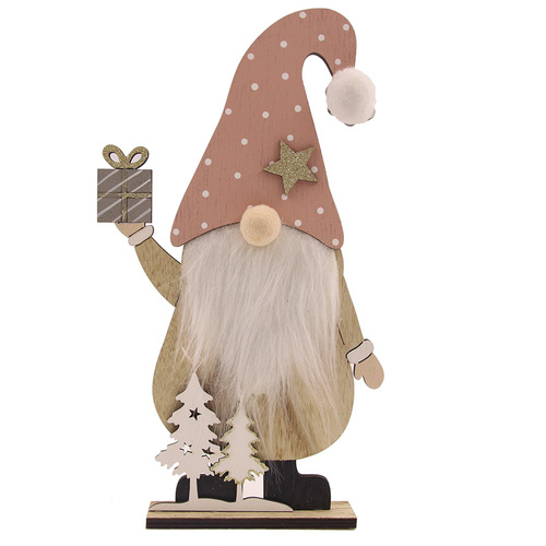 Gnome with Gifts Table Top Deco 29cm