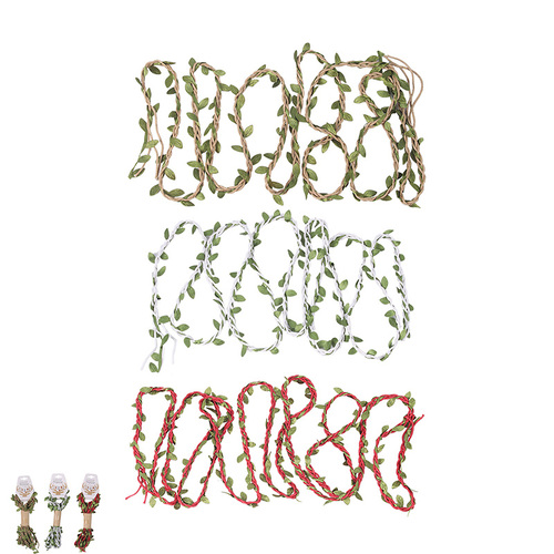 Vine White & Green, Red & Green Natural Cord 2.7M 3 Asst