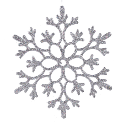 Silver Glitter Snowflake 29cm