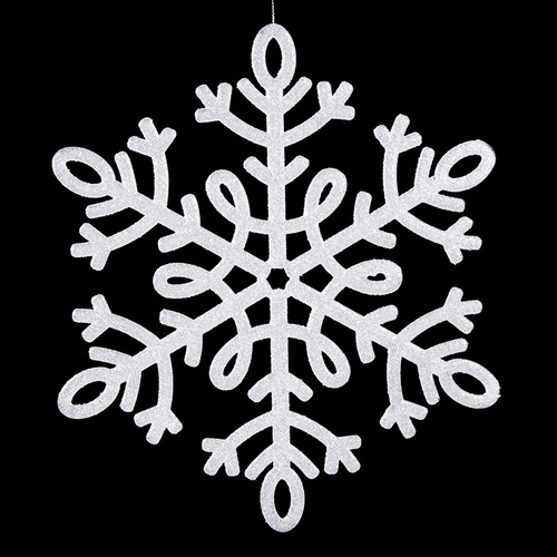 White Glitter Snowflake 29cm