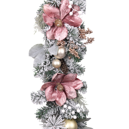 Pink Magnolia Garland 182cm