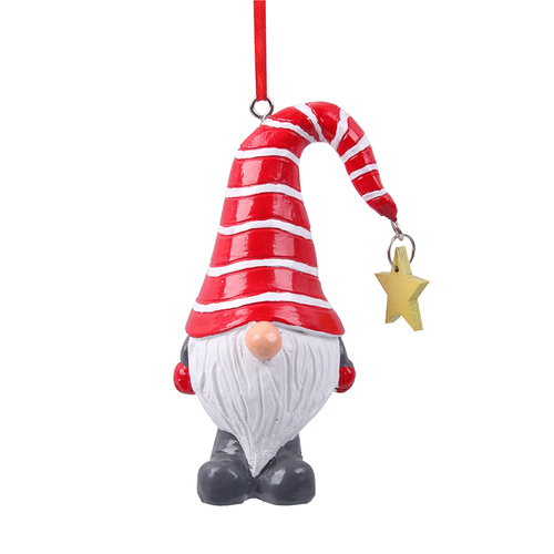 Red Gnome Tree Ornament 10.5cm