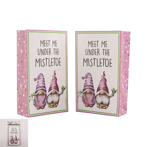 Meet Me Under The Misteltoe Loot Bag 18cm Pk6